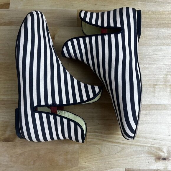 Tory Burch Claire McCardell Striped Slip On Textile Boot Size 5.5 Unique Retro - Picture 6 of 12